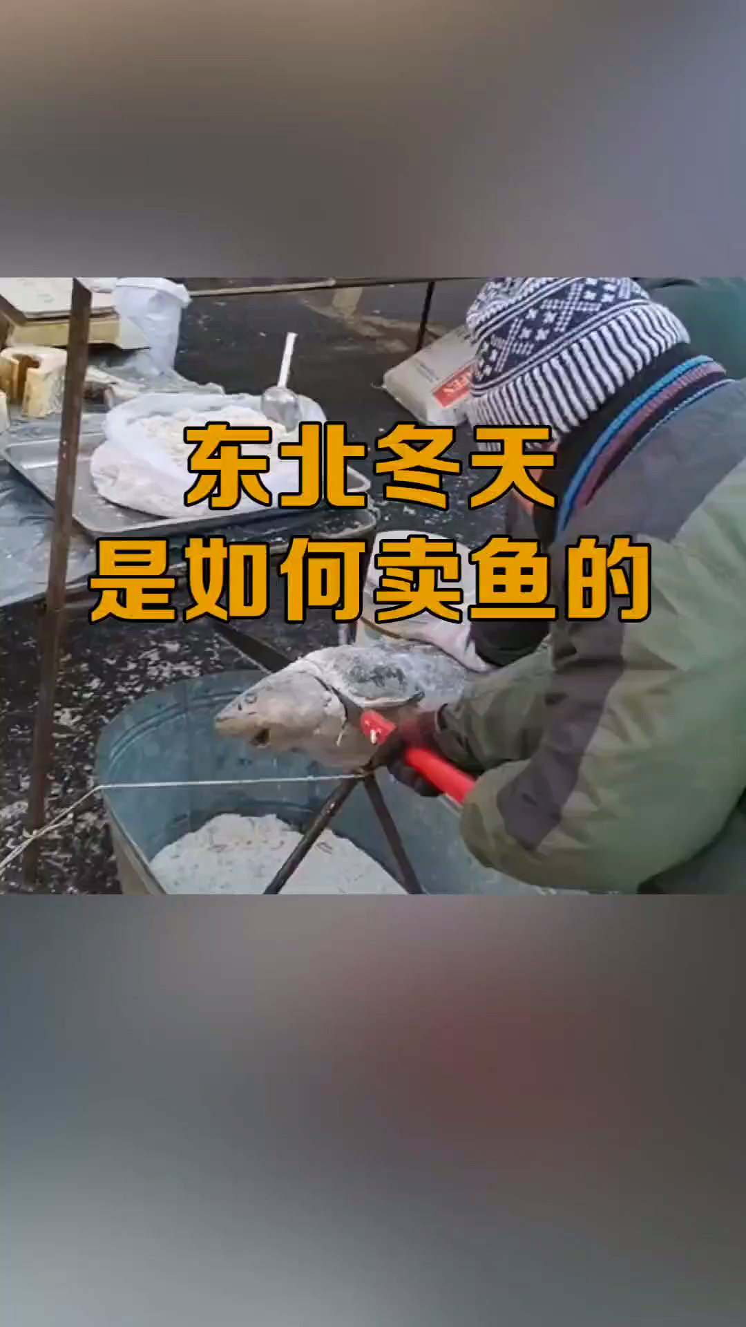 在冬天的东北卖鱼,不会点木工活的话,都不好意思混