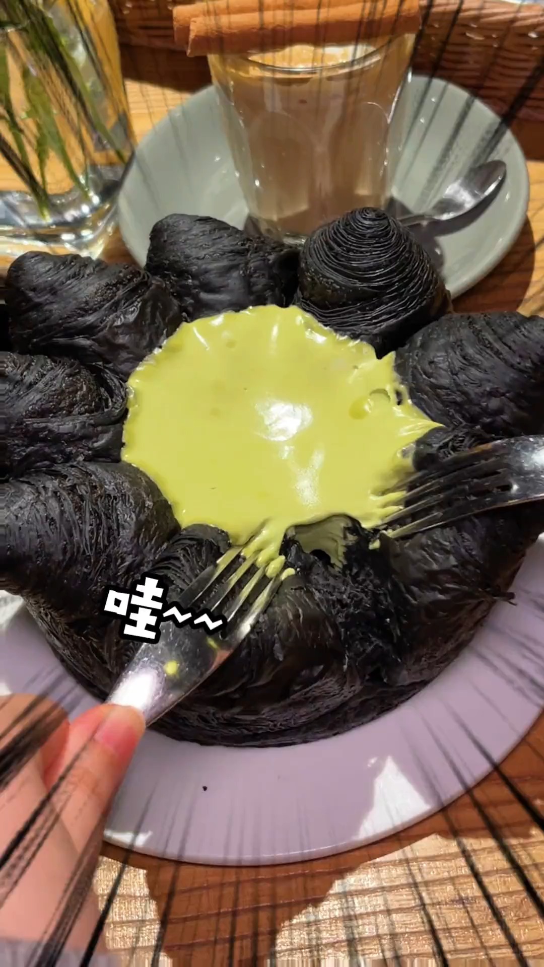 #探店美食#jenny同款火山熔岩蛋糕,88吃这么一顿美美的下午茶