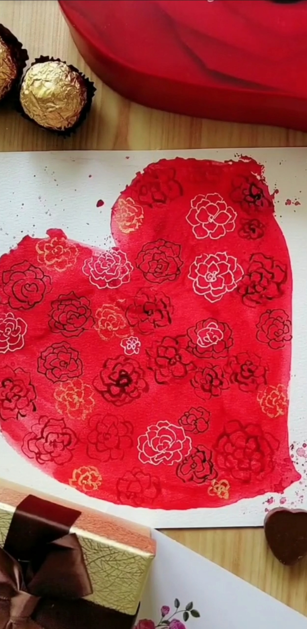 巧克力盒子画个浪漫的水彩!