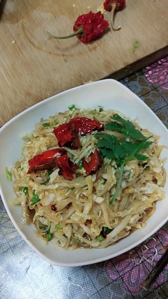白菜拌粉丝做法