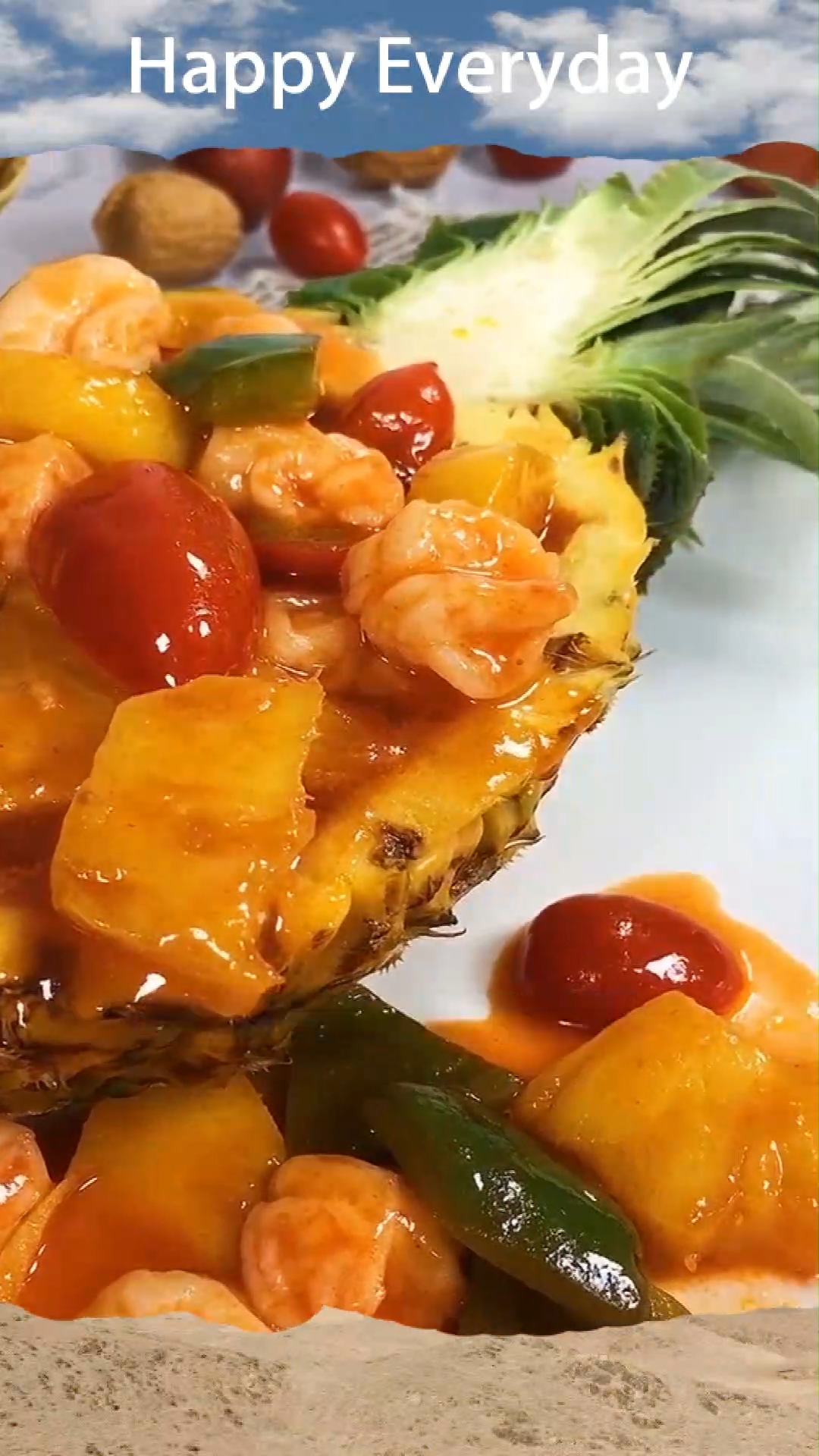 上桌就抢着吃的菠萝虾球,好吃颜值又高,你也试试吧