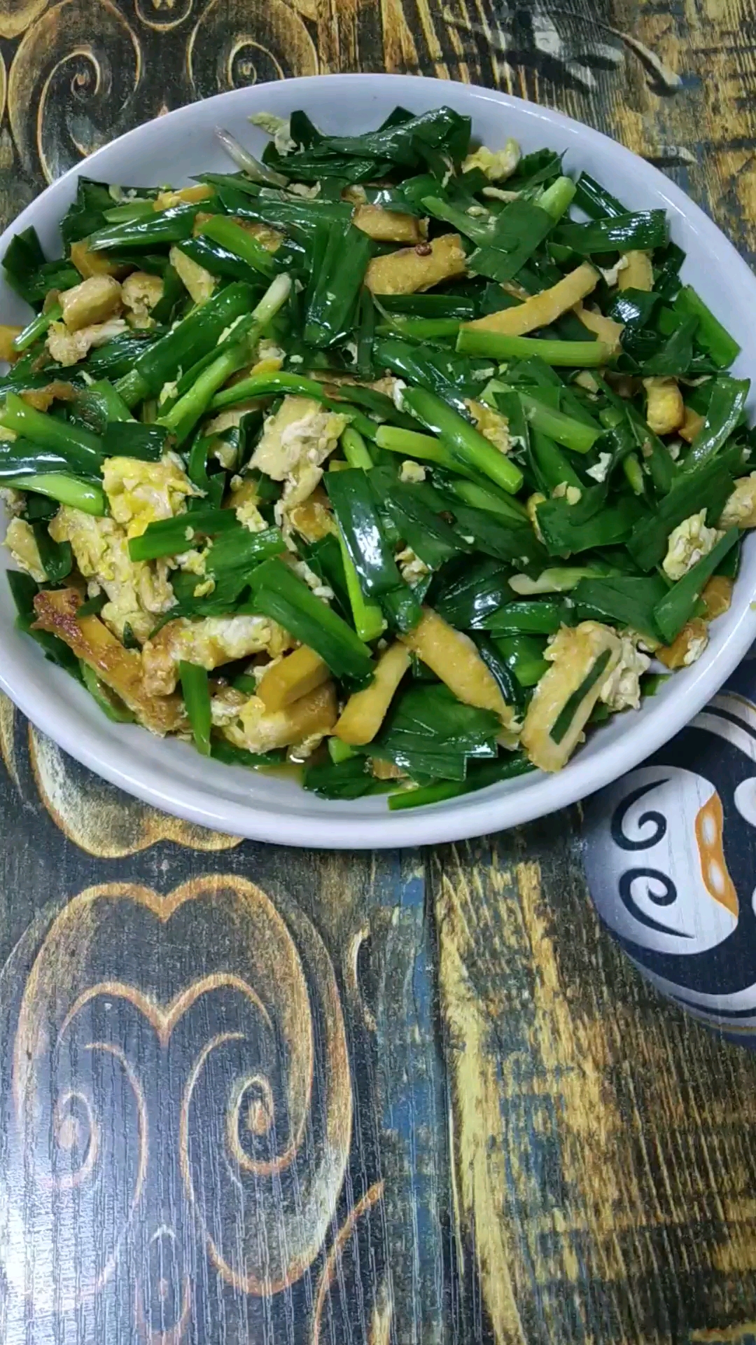 鸡蛋韭菜炒豆干儿