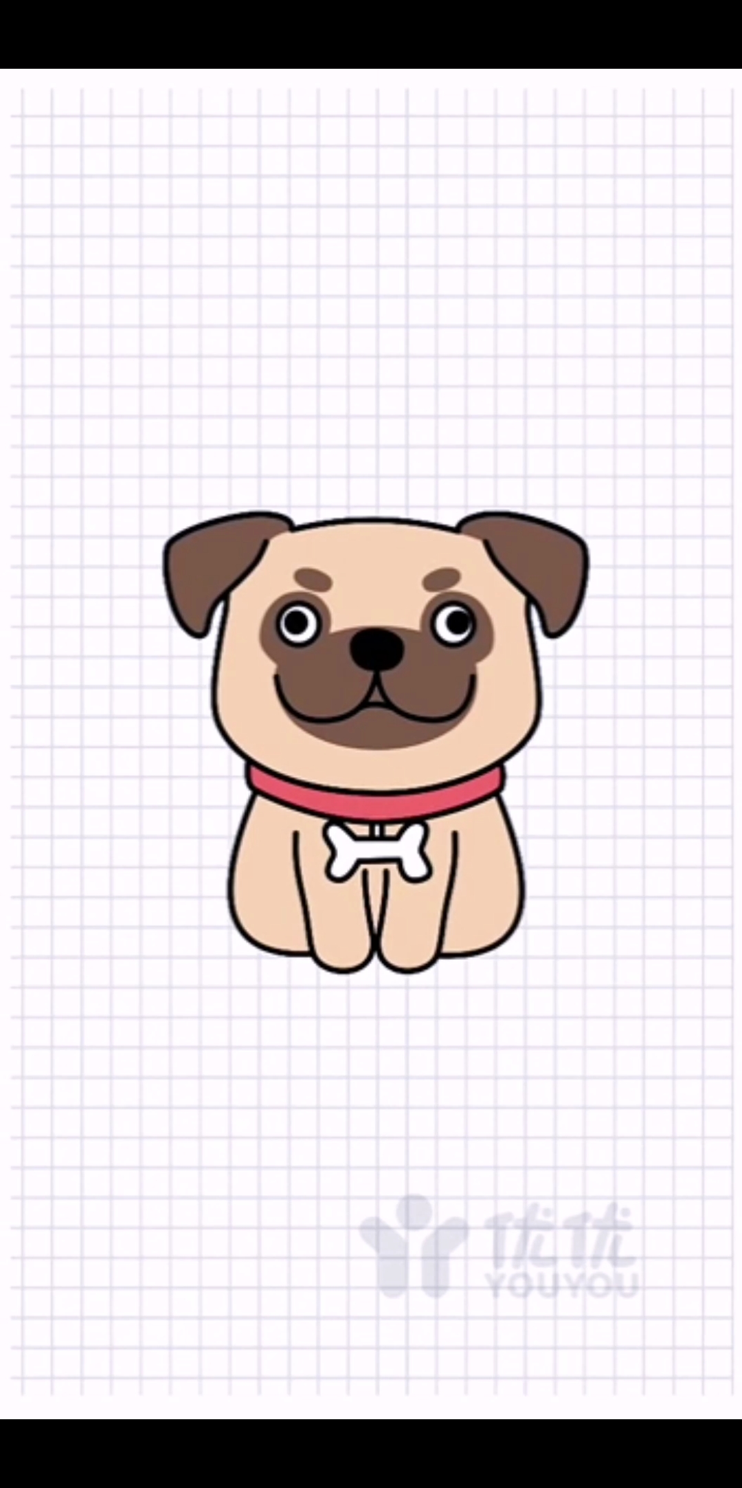 初级简笔画 可爱的小黄狗