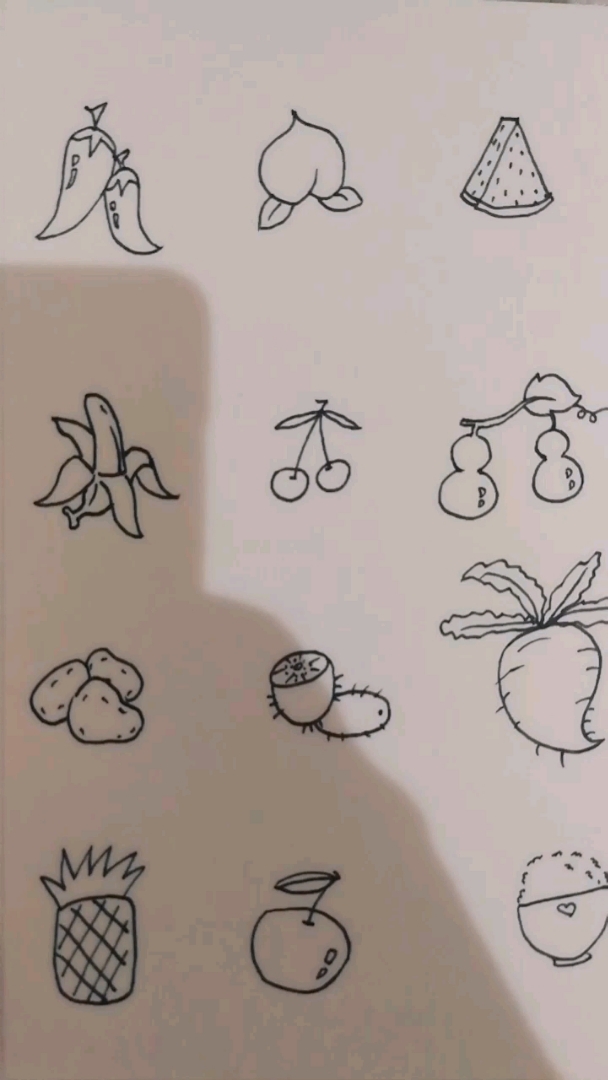 一大波食物简笔画