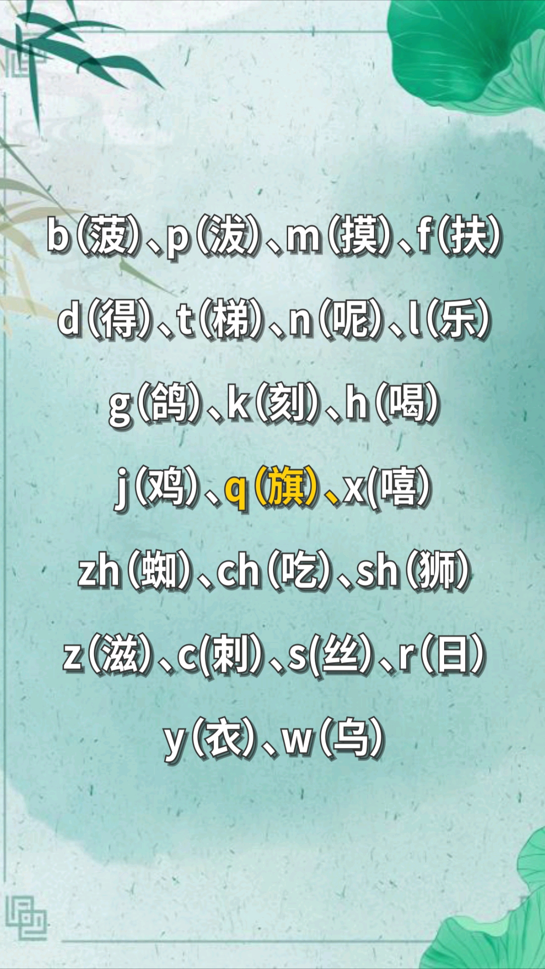 #一起学拼音#一年级拼音字母表（声母+韵母），标准发音备注