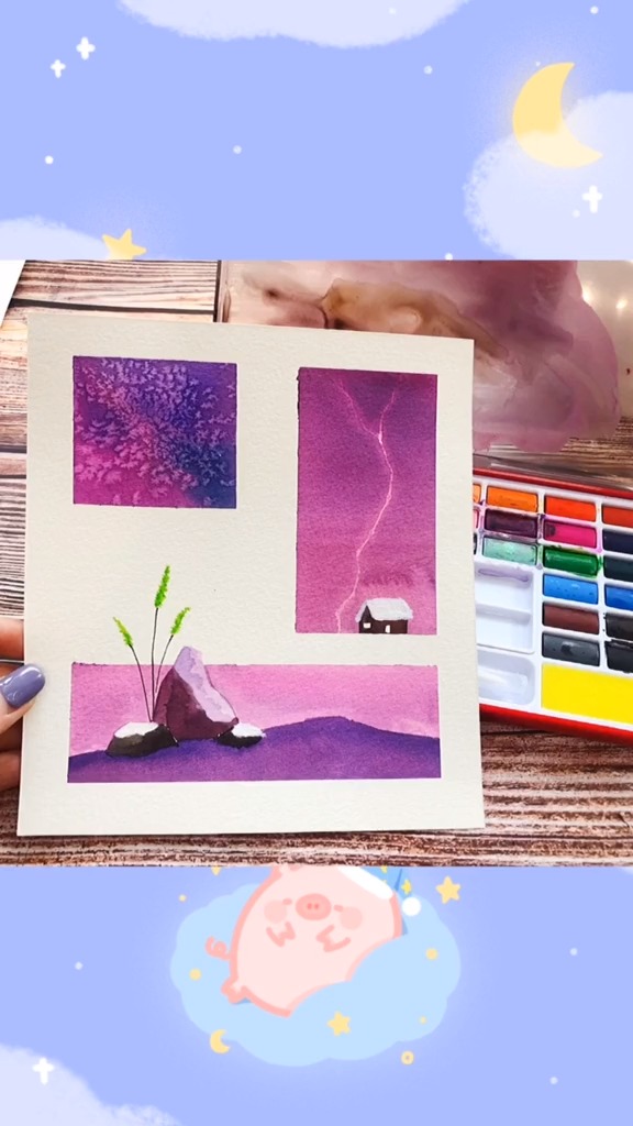 #我要上热门#零基础也可以画出来的～水彩画