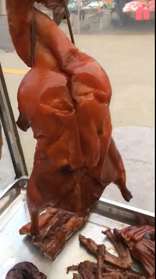 钢化玻璃脆皮烧鹅、烧鸭