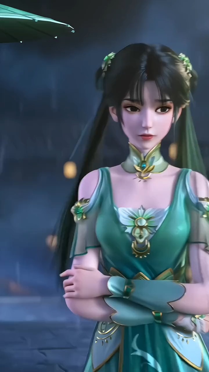 喜着水绿衣裳,指尖白花,腰间金铃,容颜绝美 #诛仙碧瑶 #国漫女神 #动态壁纸