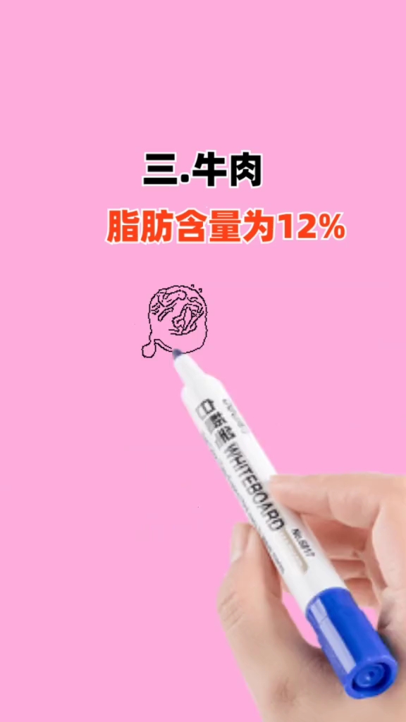各种肉类的脂肪含量