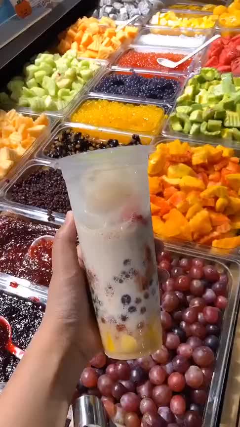 自助奶茶,要是我的话,就把它给加满了!
