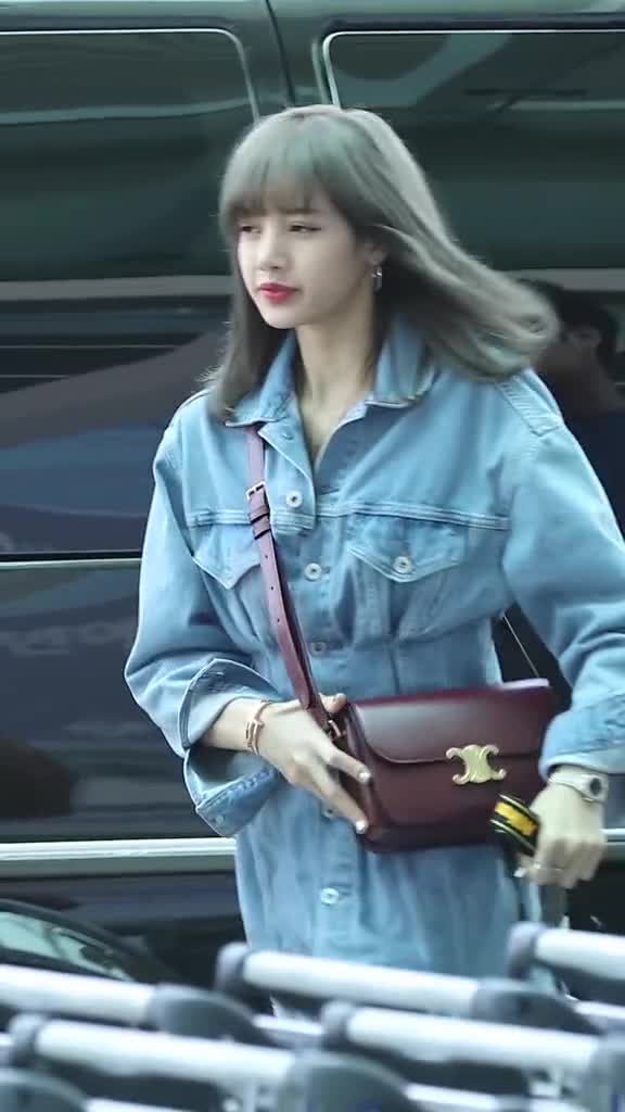 lisa走机场#4k#60帧#lisa#blackpink#动态壁纸