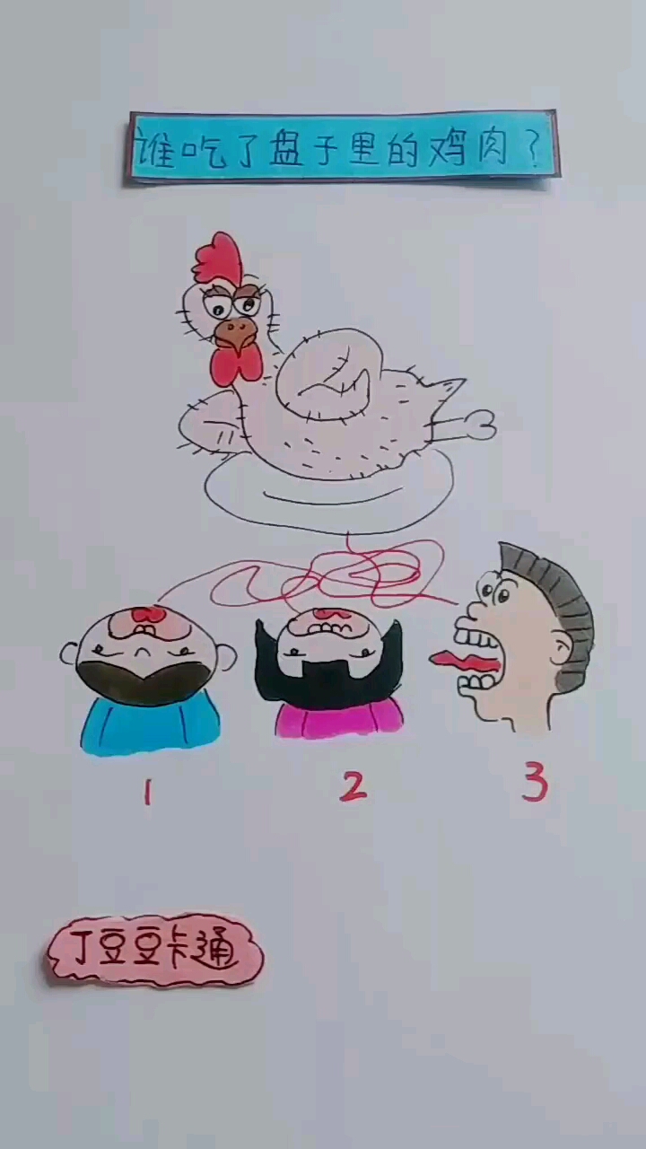 谁吃了盘子里的鸡肉?