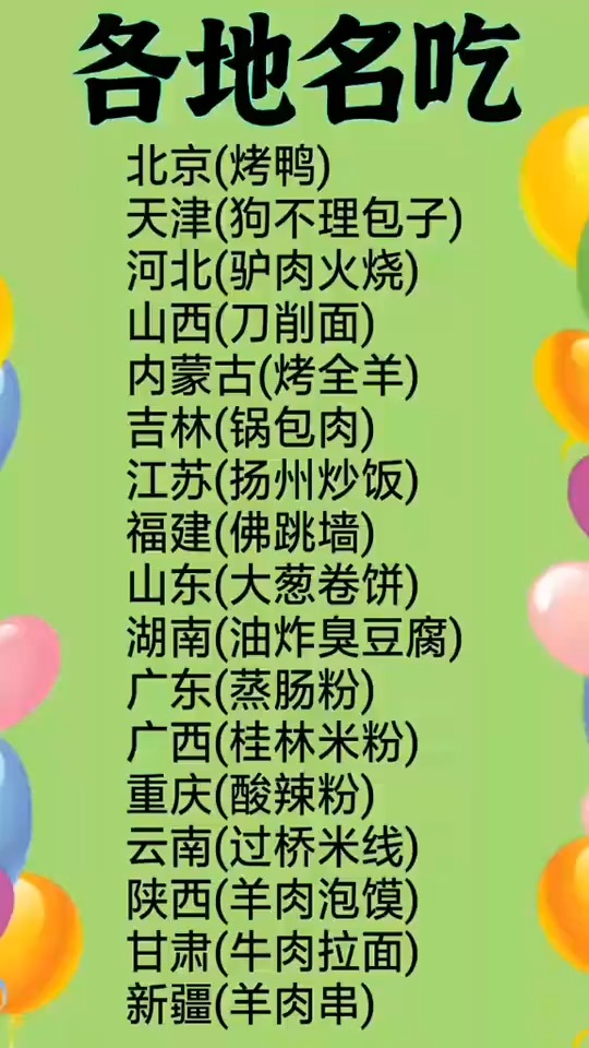 各地名吃