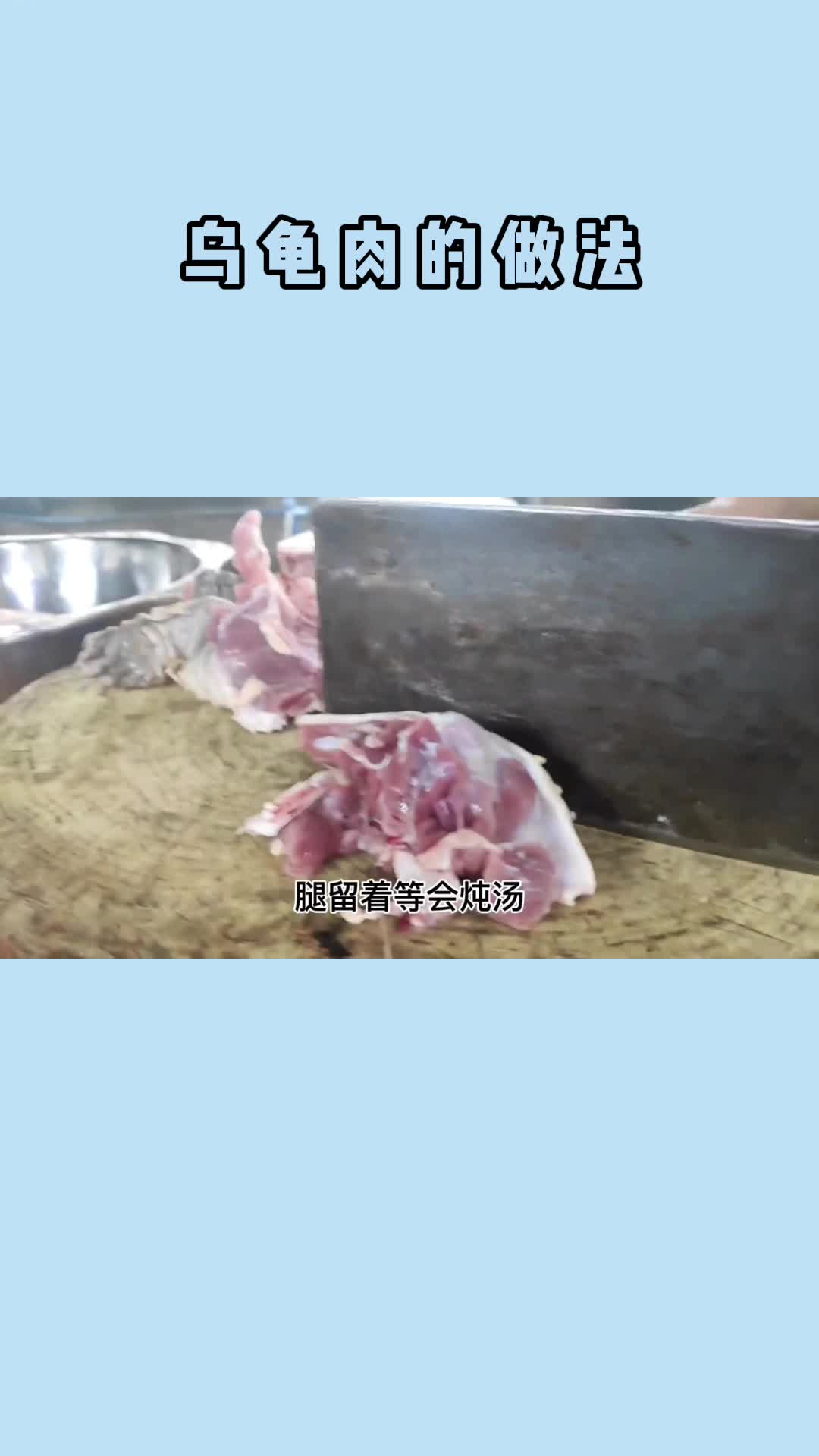 乌龟肉的做法,你明白了吗