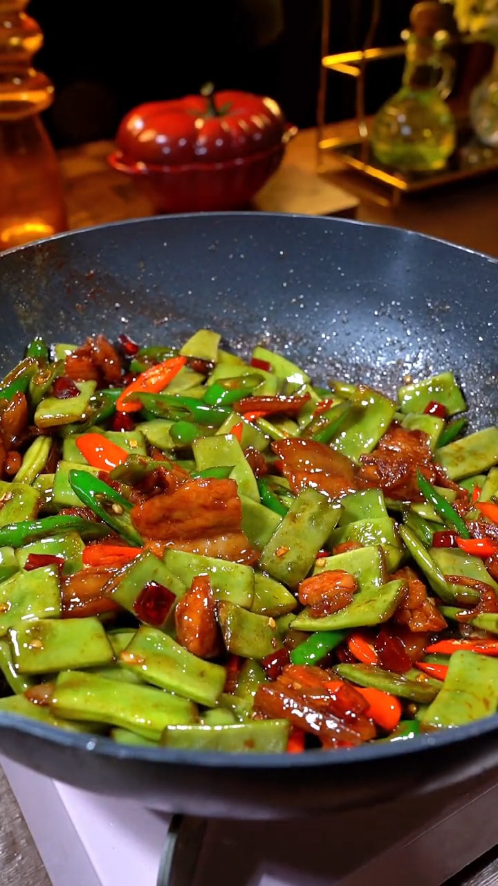 教你做豆角炒肉