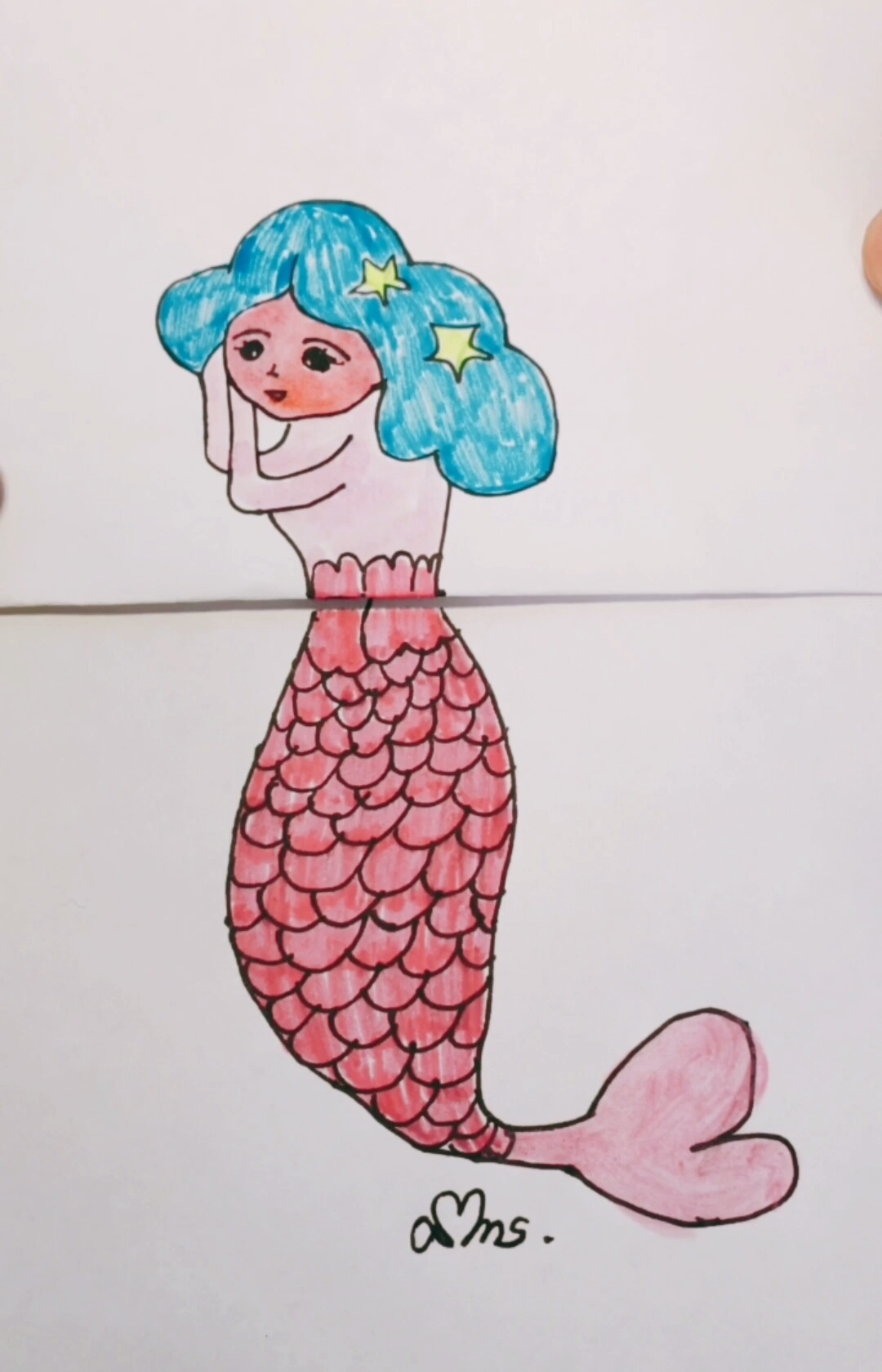 #儿童画  美人鱼