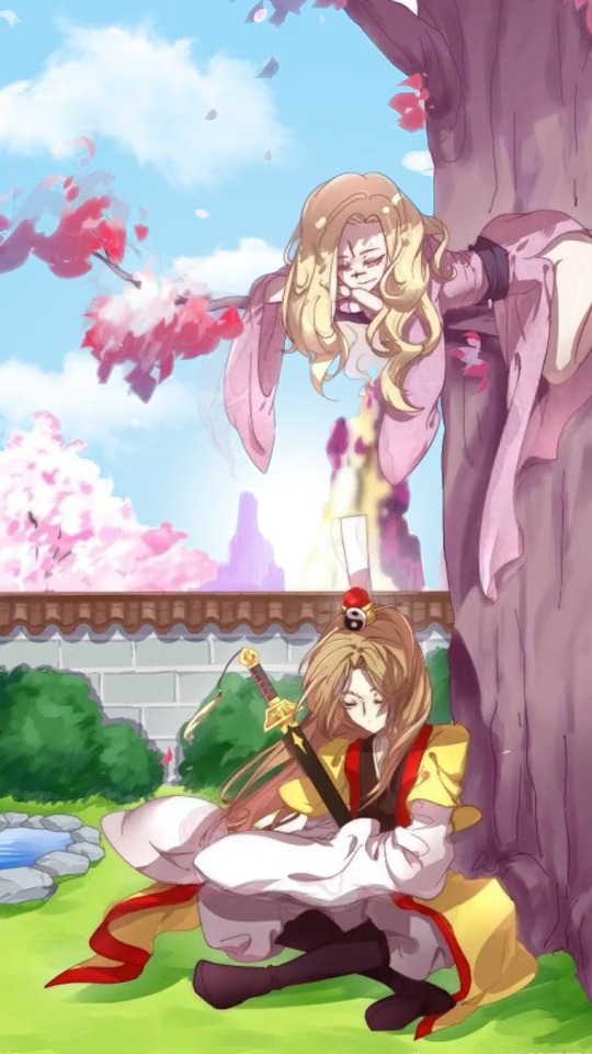 狐妖小红娘,王权富贵的壁纸,每次看到他们两个就想笑