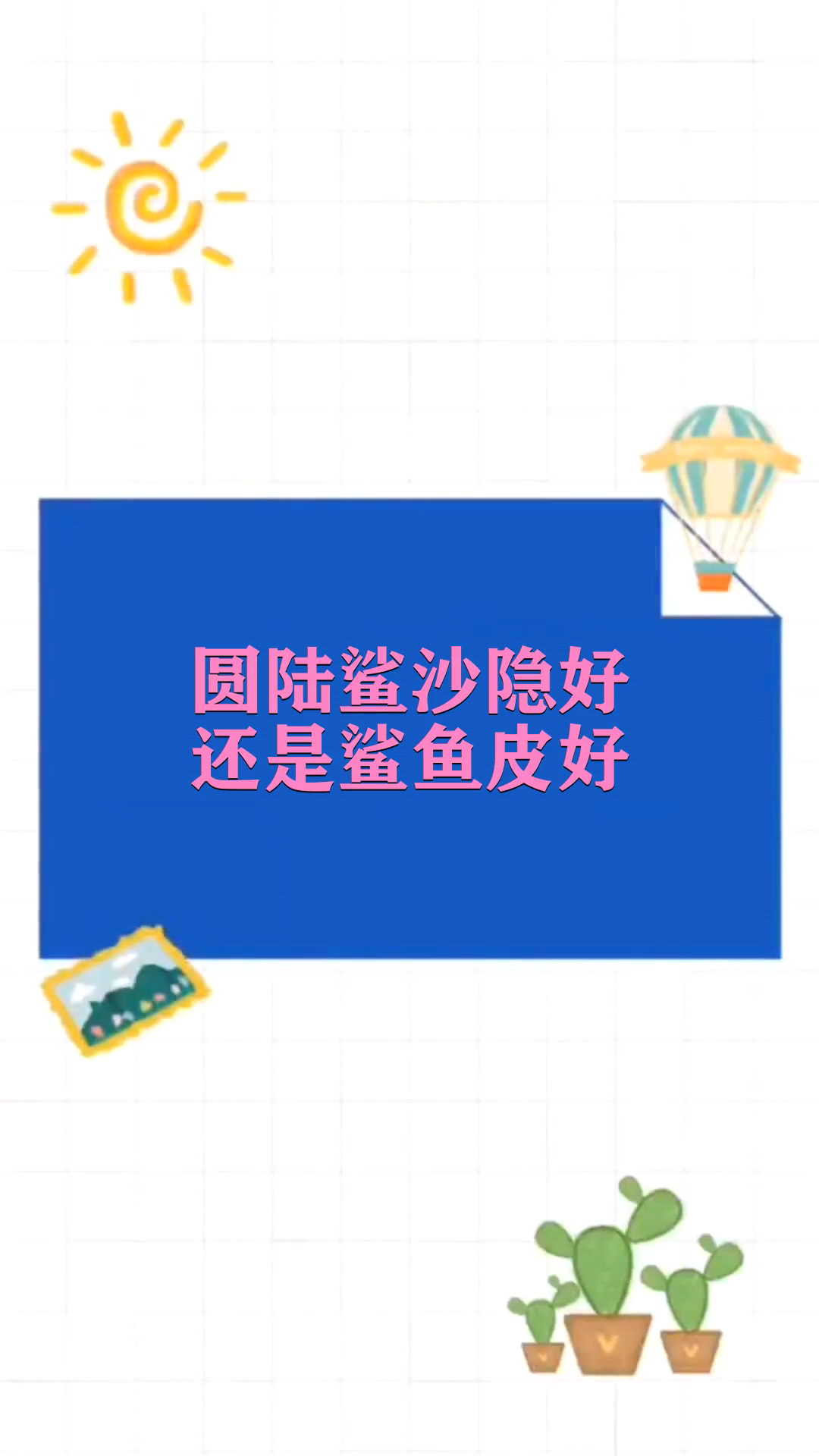 圆陆鲨沙隐好还是鲨鱼皮好 