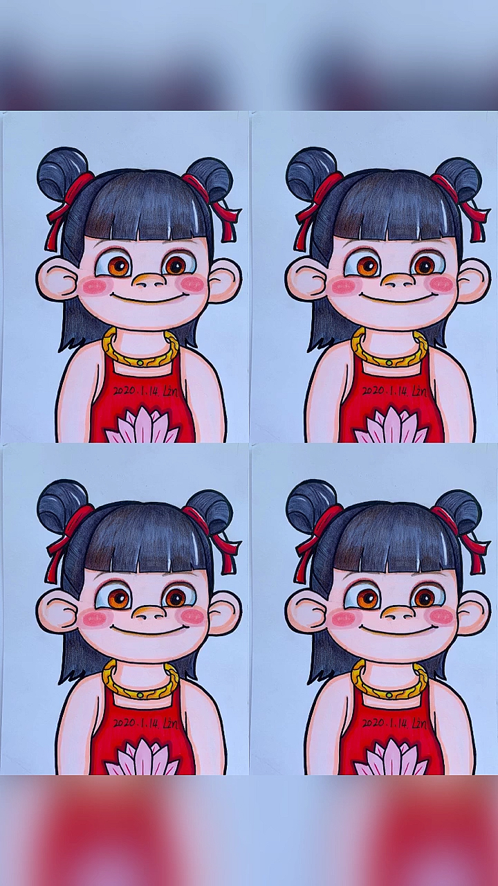 #快要憋疯的你#简笔画小哪吒