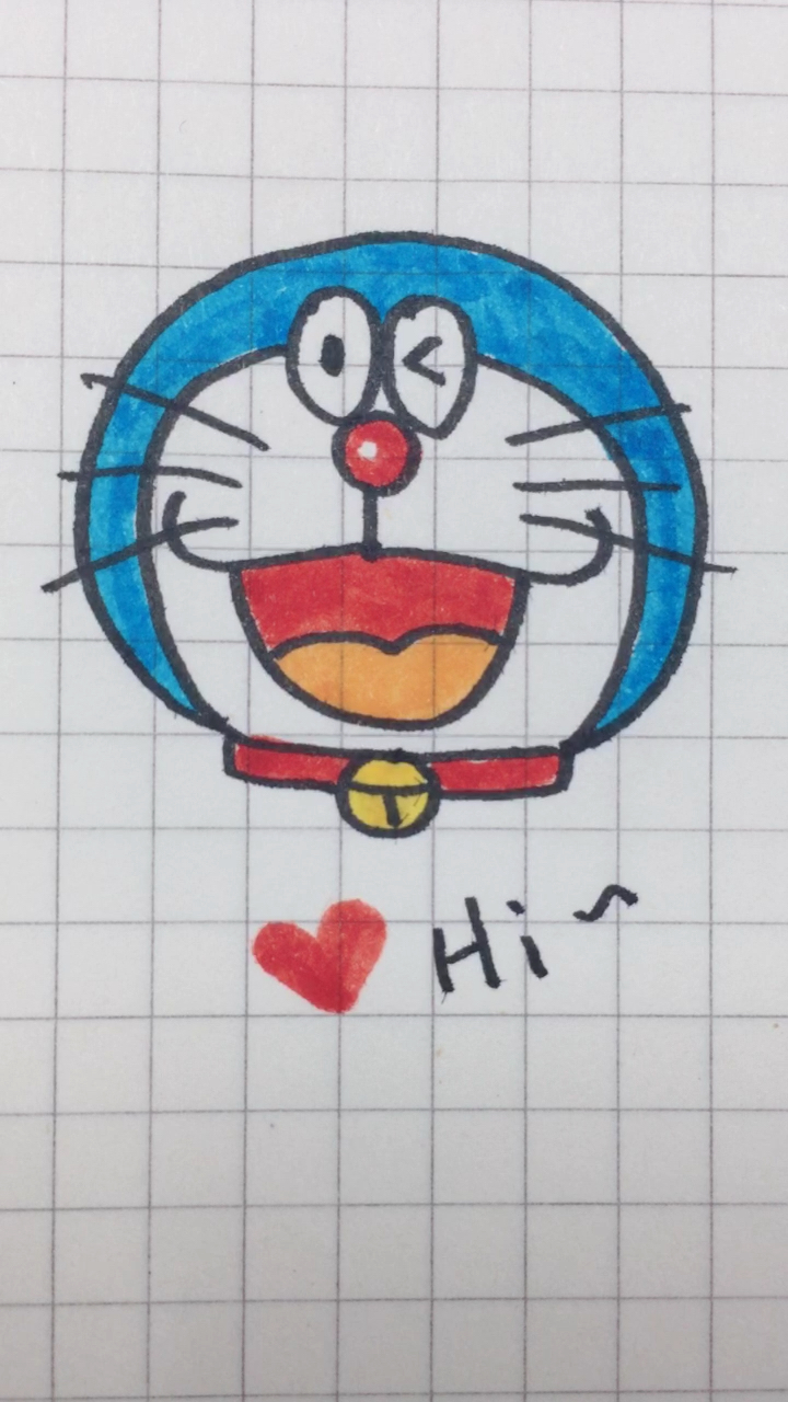 #画画原来如此简单#有多少人小时候的梦想是拥有一个哆啦A梦