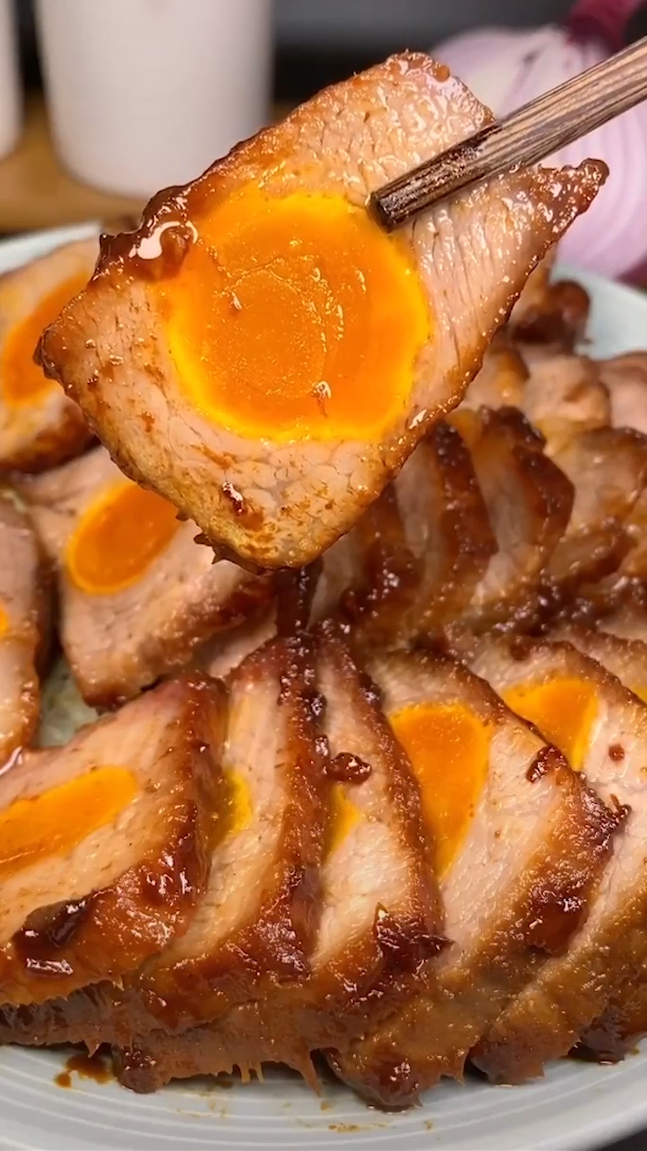 电饭锅一键搞定的叉烧肉包蛋