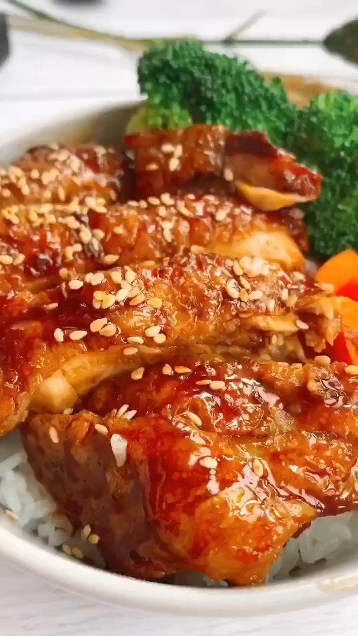 #自制美食#学会这个照烧汁,你也能做出来完美的照烧!鸡腿饭!好吃到隔着屏幕流口水