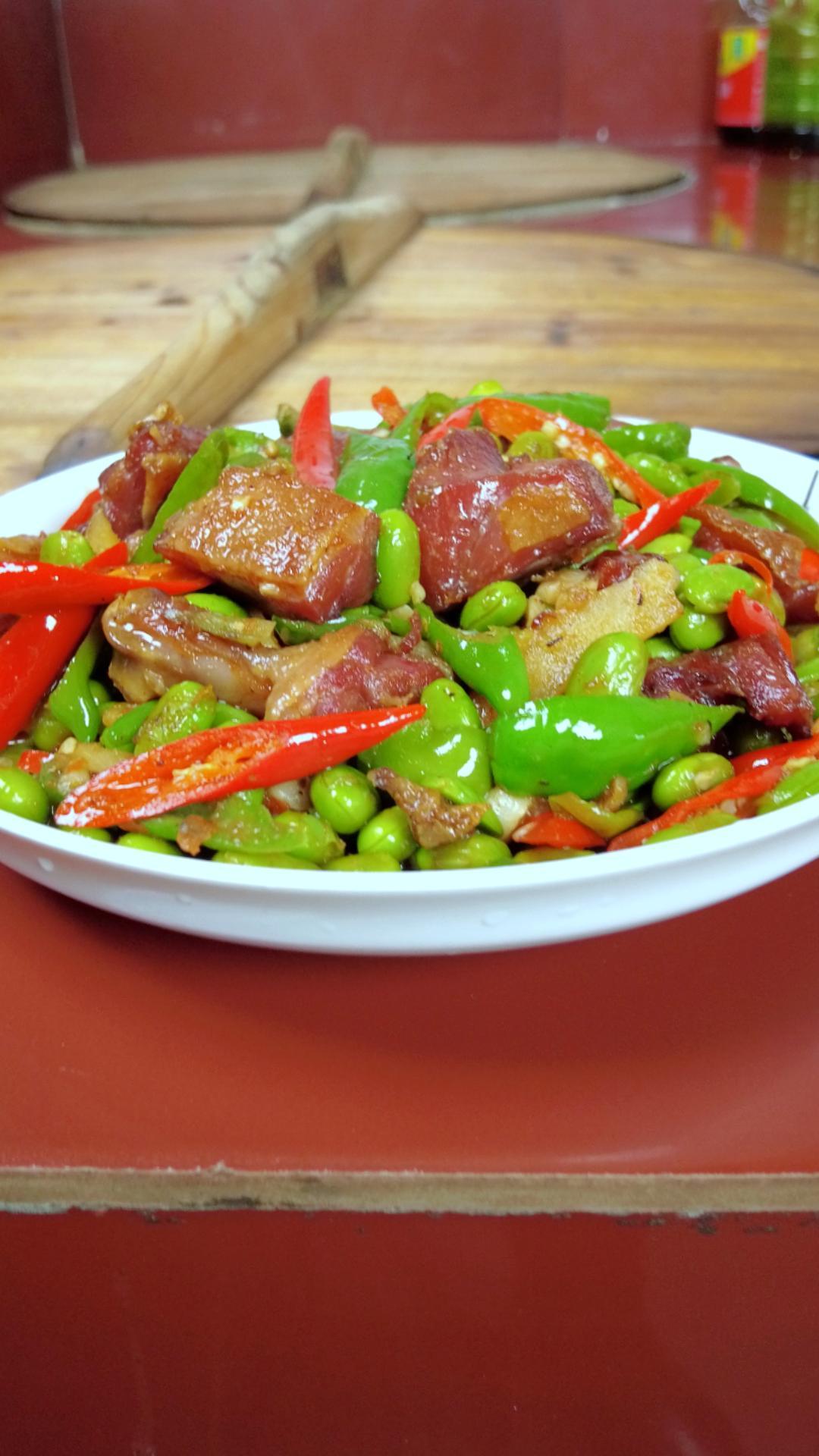 好吃还是家常菜,咸鸭烧毛豆是我们皖南地区老乡们的最爱
