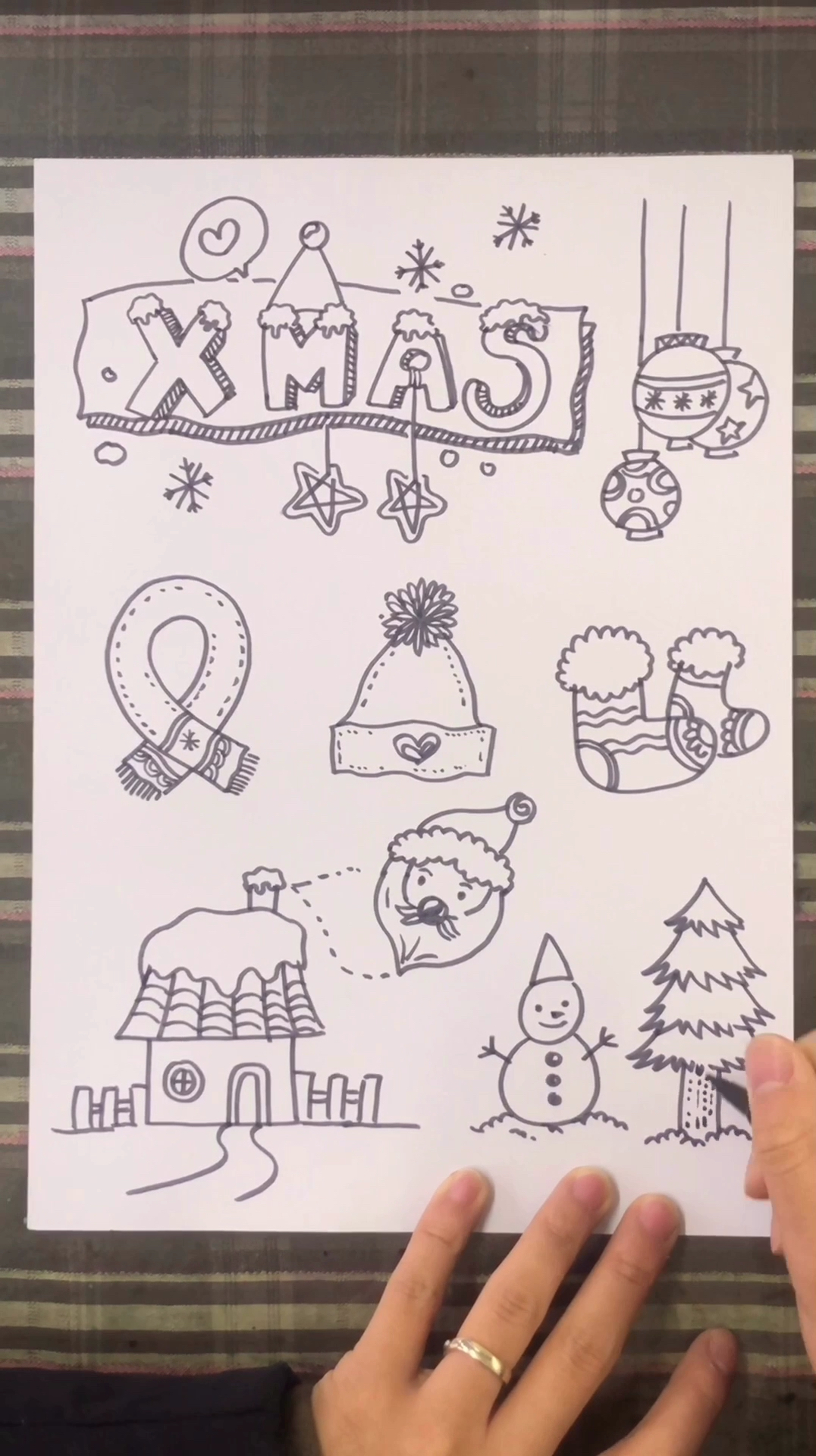 #优秀如我#一波圣诞节简笔画来袭～需要的朋友领走哈