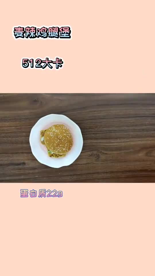一样是鸡肉堡,热量及养分相差几何倍
