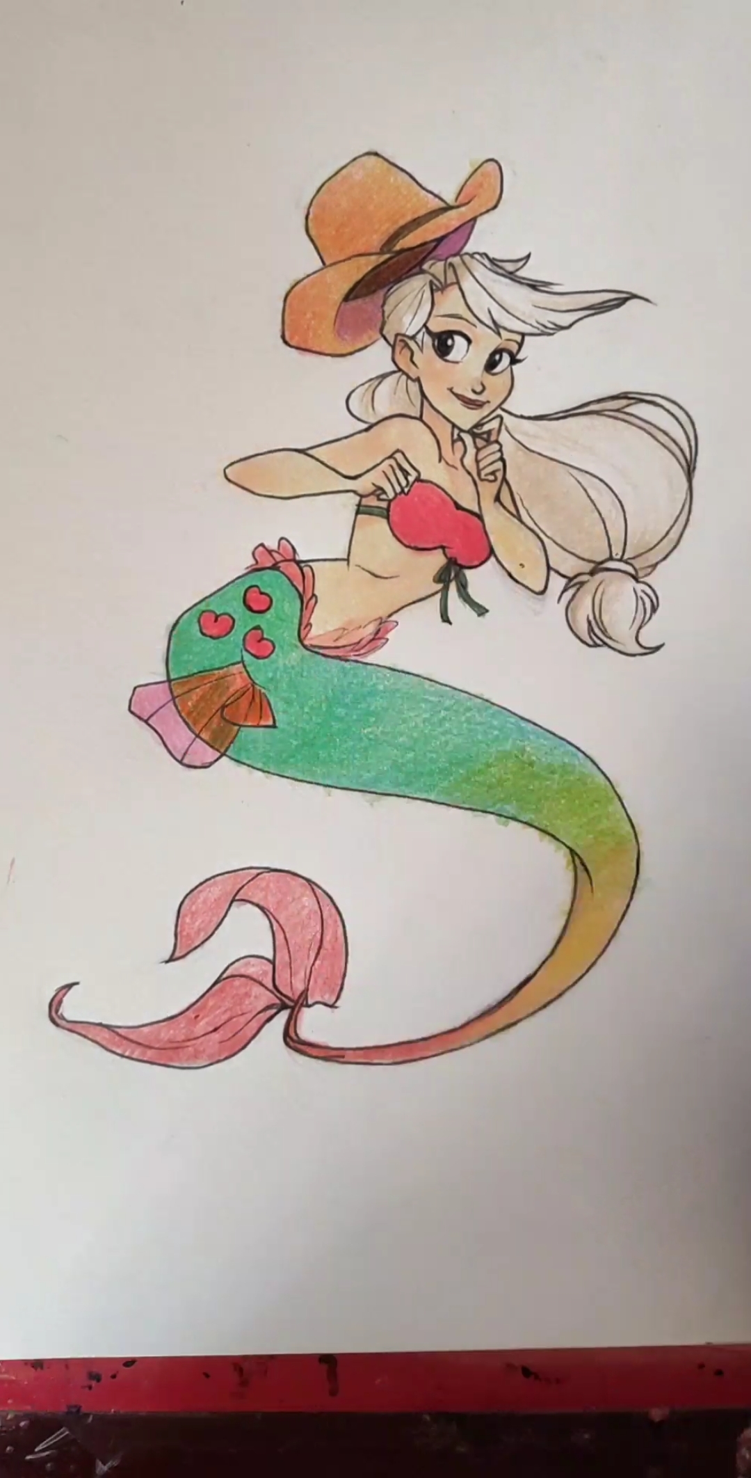 #画画#我6岁时画的美人鱼和16岁时画的美人鱼