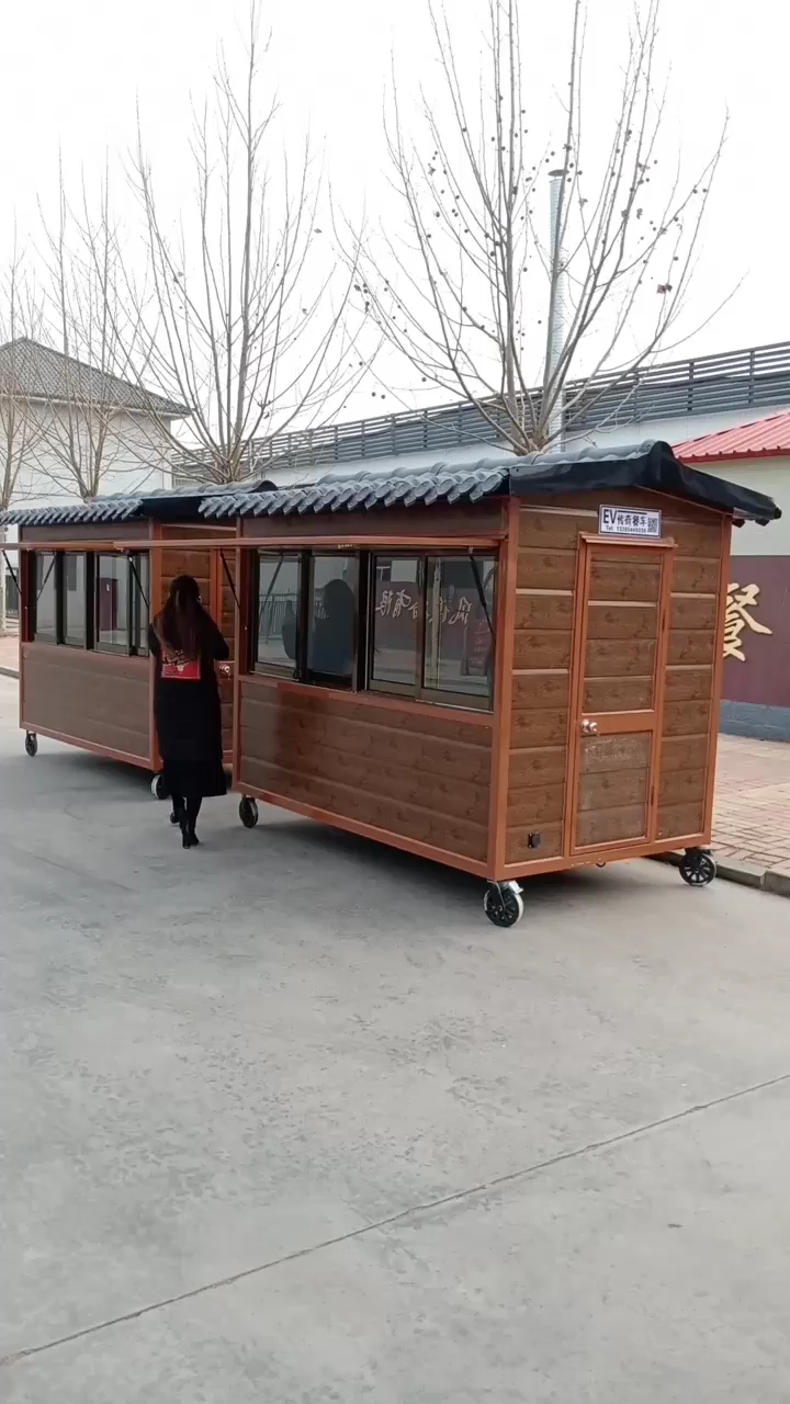 手推小木屋早餐车,放在景区不错吧,复古风来袭!