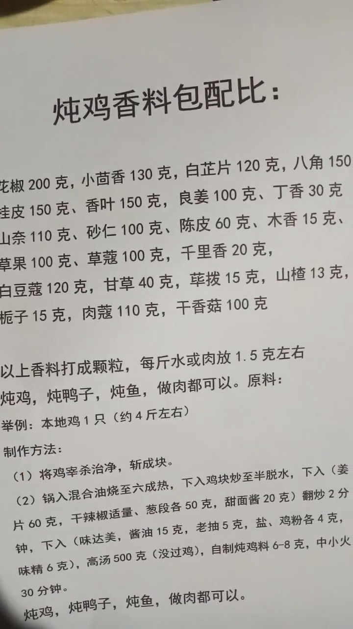 美食配方