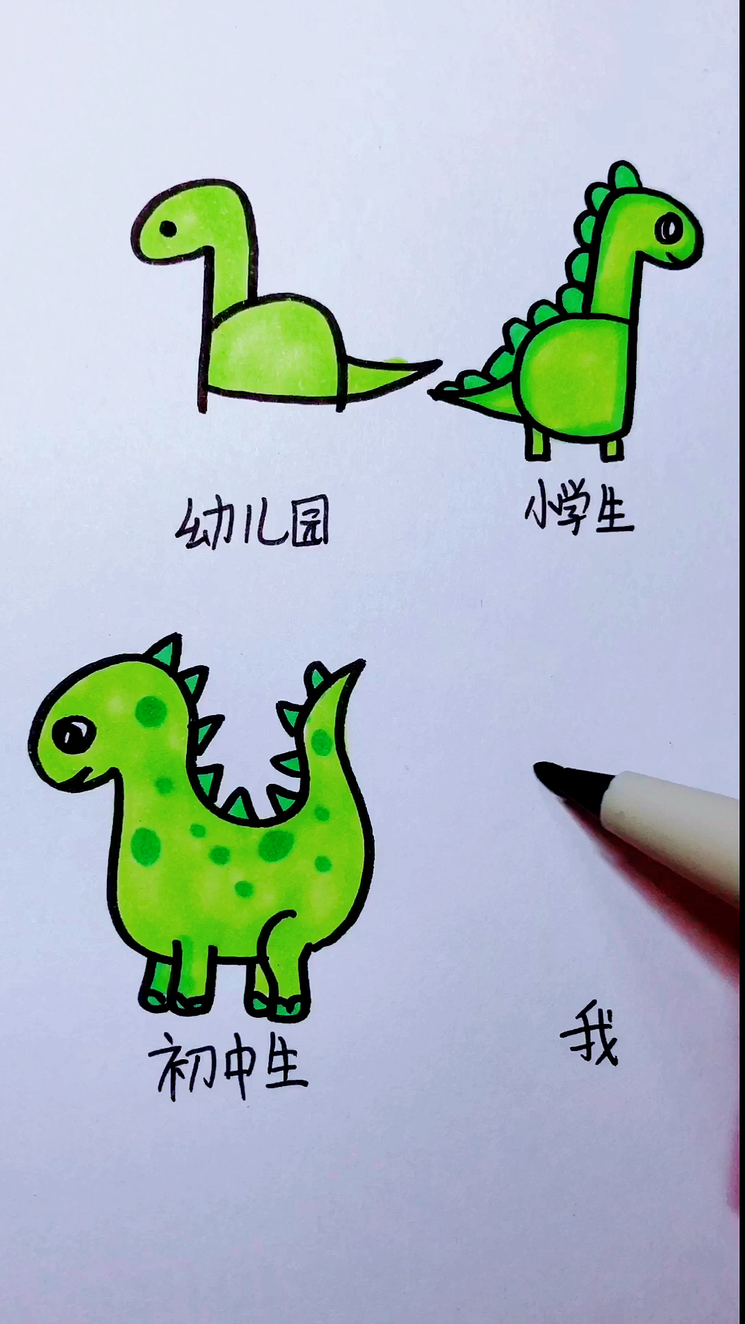 #我要上热门#你是怎么画恐龙的?