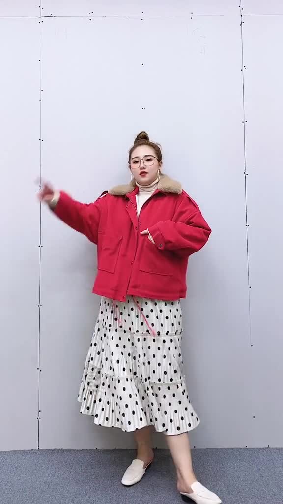 过年穿套派克服保暖防寒还显瘦微胖女生大码搭配年货跟我回家