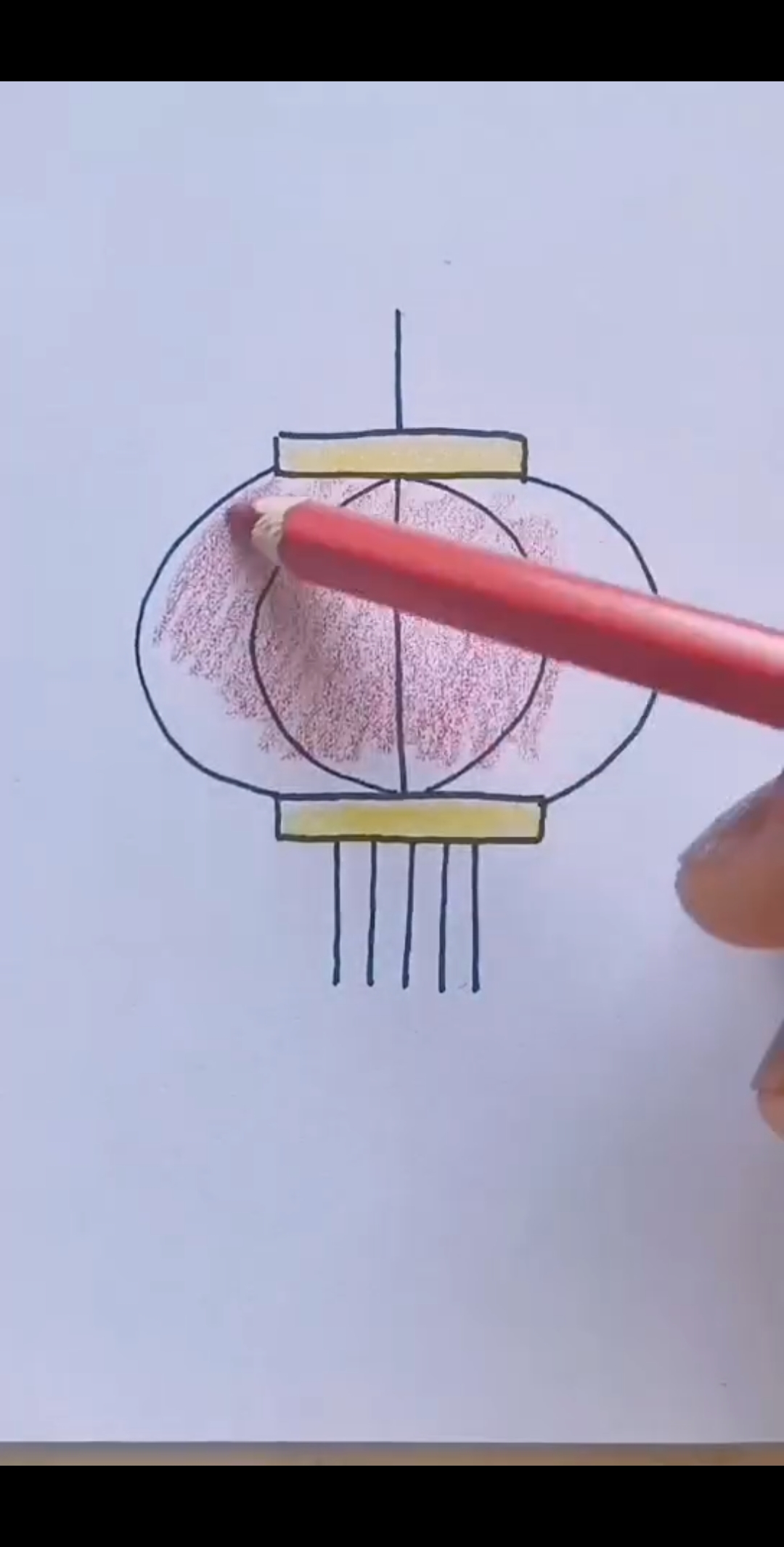 #有爱才有年#双笔给大家画个灯笼，活了这么多年，不知道灯笼这么简单