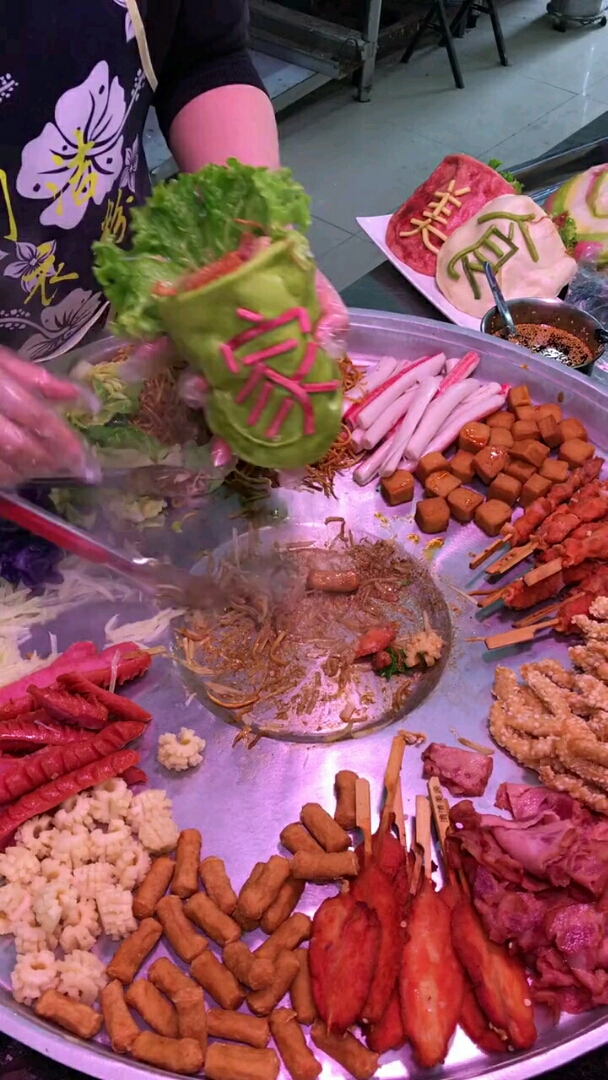 好吃的布袋馍夹串串