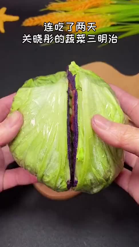 蔬菜三明治,减肥首选,看起来有点好吃是怎么回事!