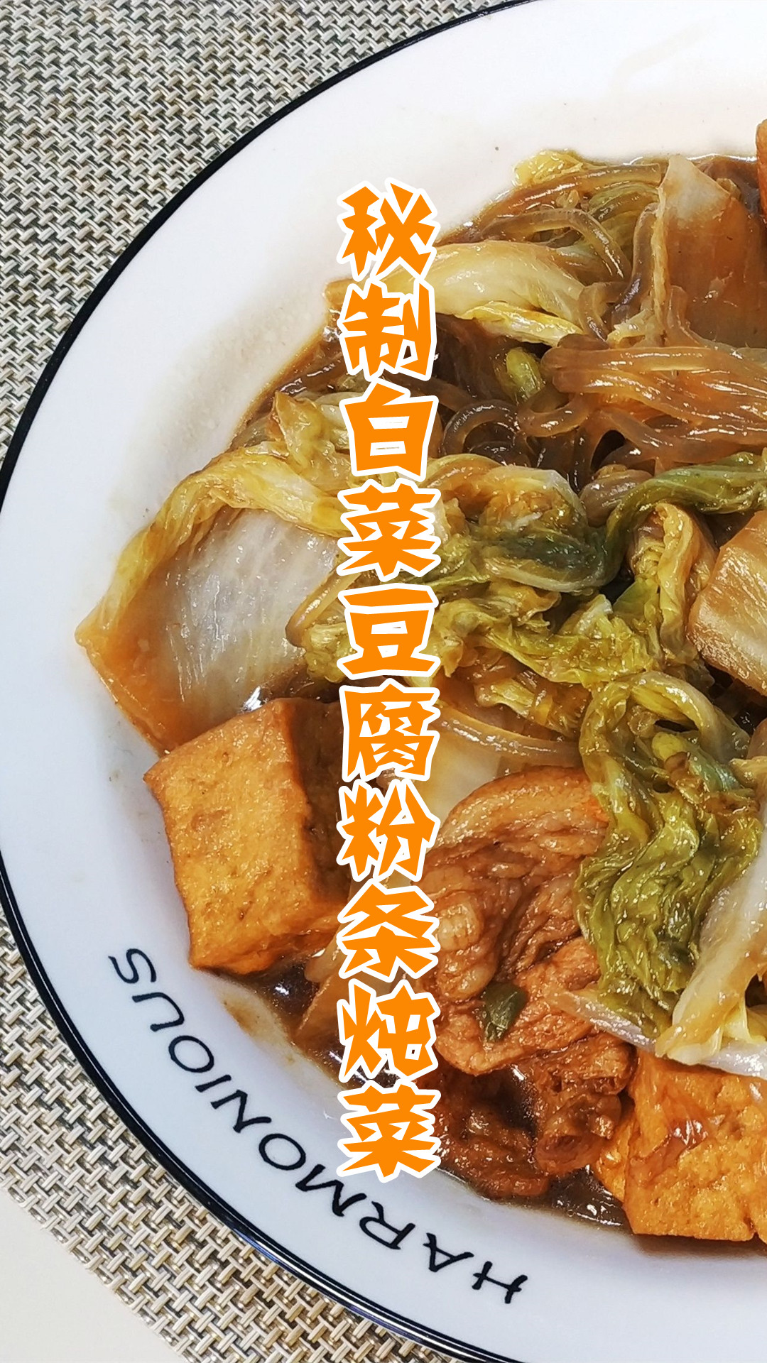 秘制白菜豆腐粉条炖菜