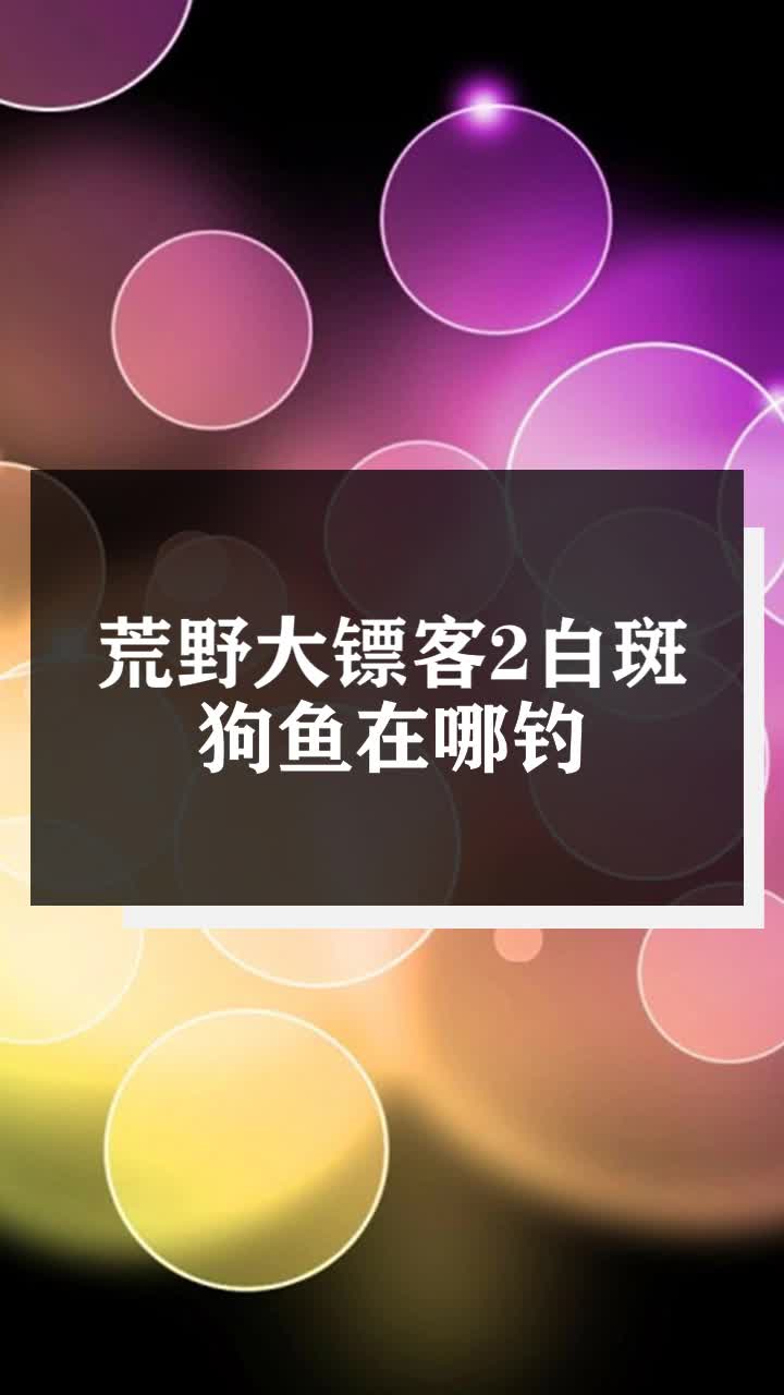 荒野大镖客2白斑狗鱼在哪钓