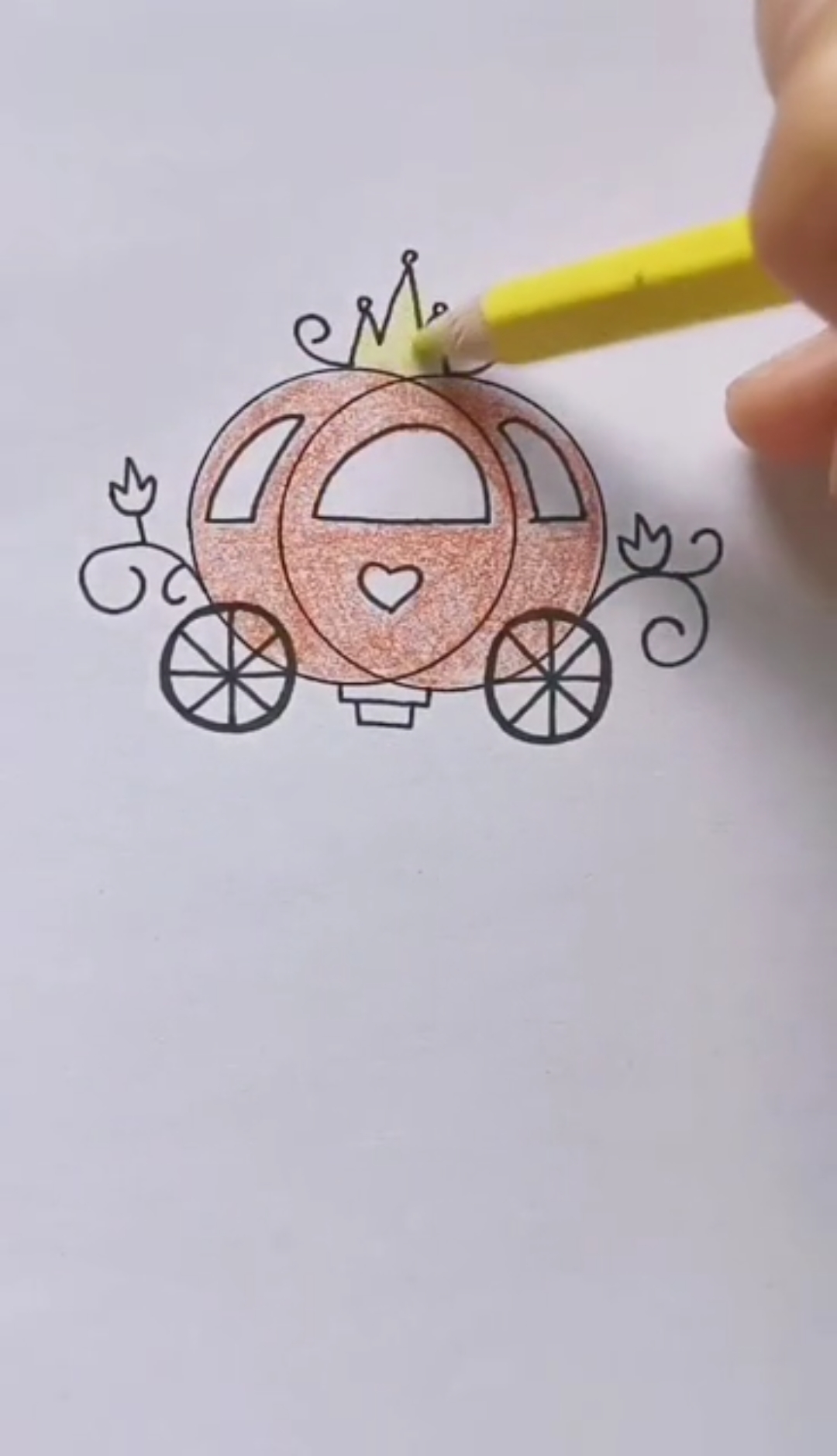 #简笔画#李点点简笔画～公主有了,王子也有了,掐指一算你们缺一辆马车