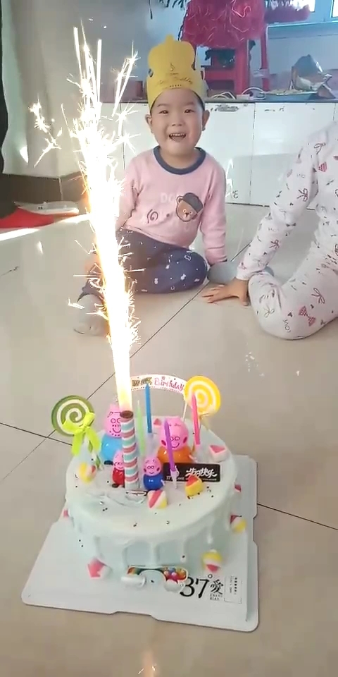 初三,是帅宝的生日,大表姐给买的生日蛋糕,祝帅宝生日快乐!