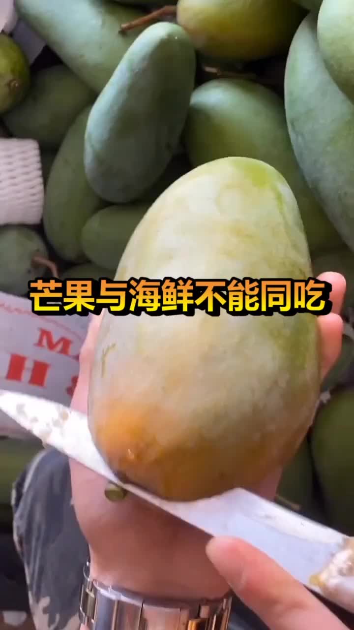 芒果与海鲜不能同吃,而且芒果与海鲜两者都是,易过敏的食物容易过敏!