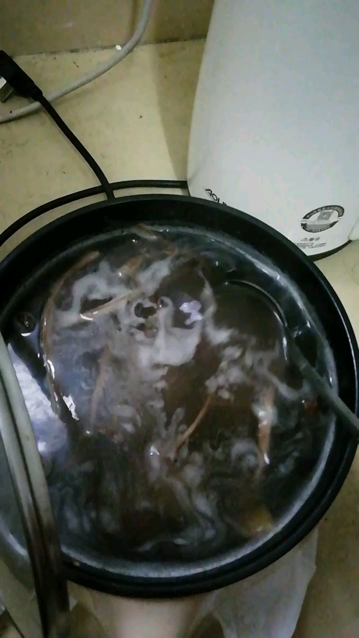 #开心“粽”动员#茶树菇炖肉汤加上粽子,美味