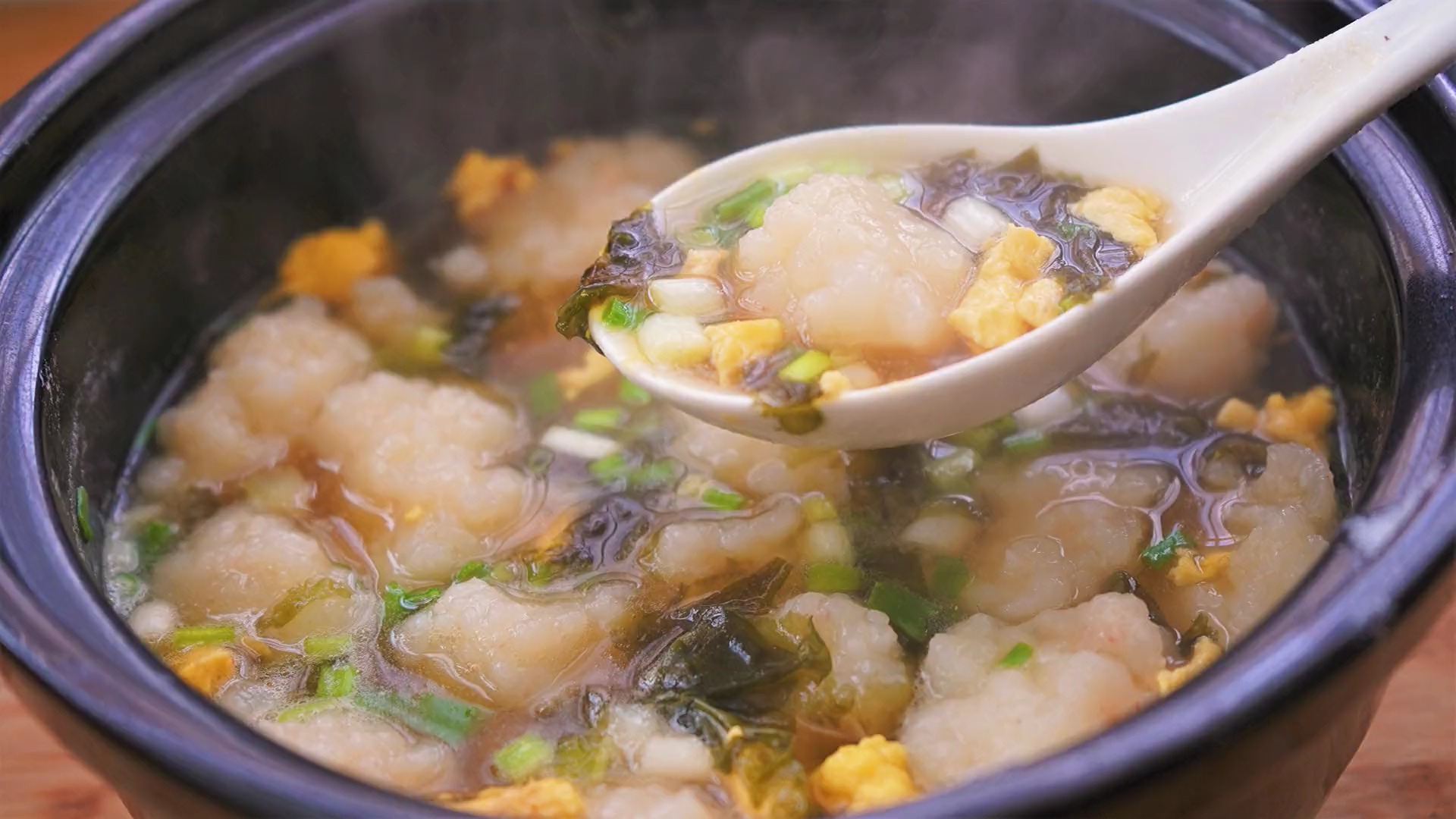 #美食#秋天多给孩子吃【虾滑紫菜汤】,美味又滋补,个头蹭蹭长