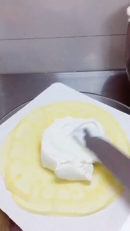 芒果榴莲双拼水果奶油千层生日蛋糕做法,Happybirthdaytoyou