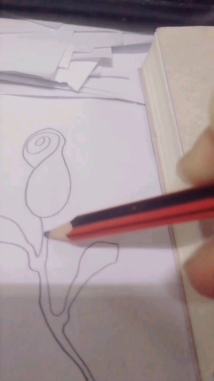自创的玫瑰简笔画,有更快的不?