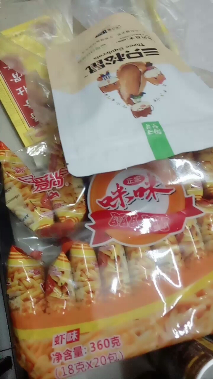 净含量:360克虾味