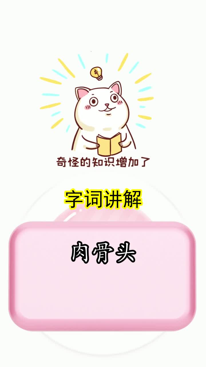 肉骨头的拼音是什么,你清楚了吗?