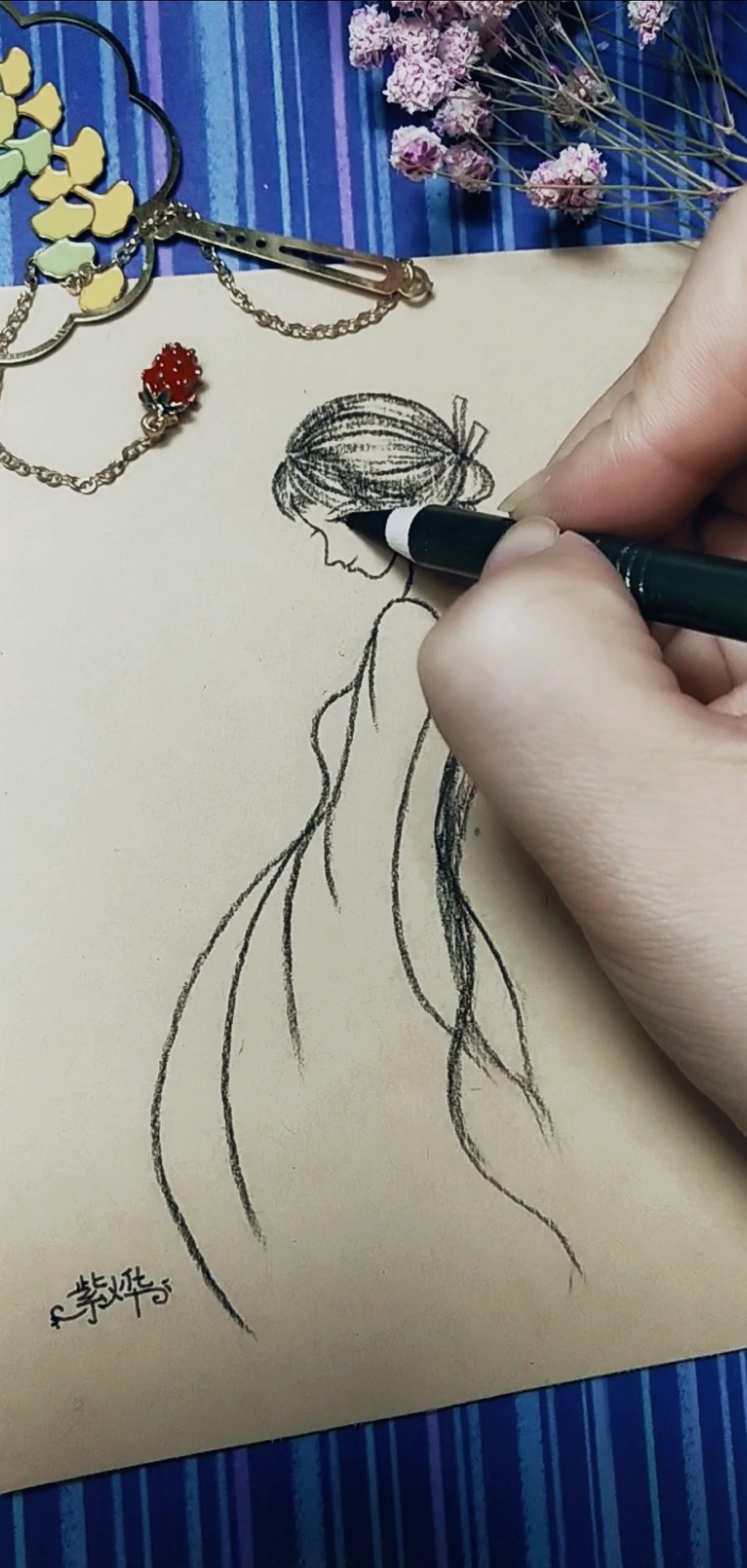 #音为有你#古风也有简笔画,喜欢吗