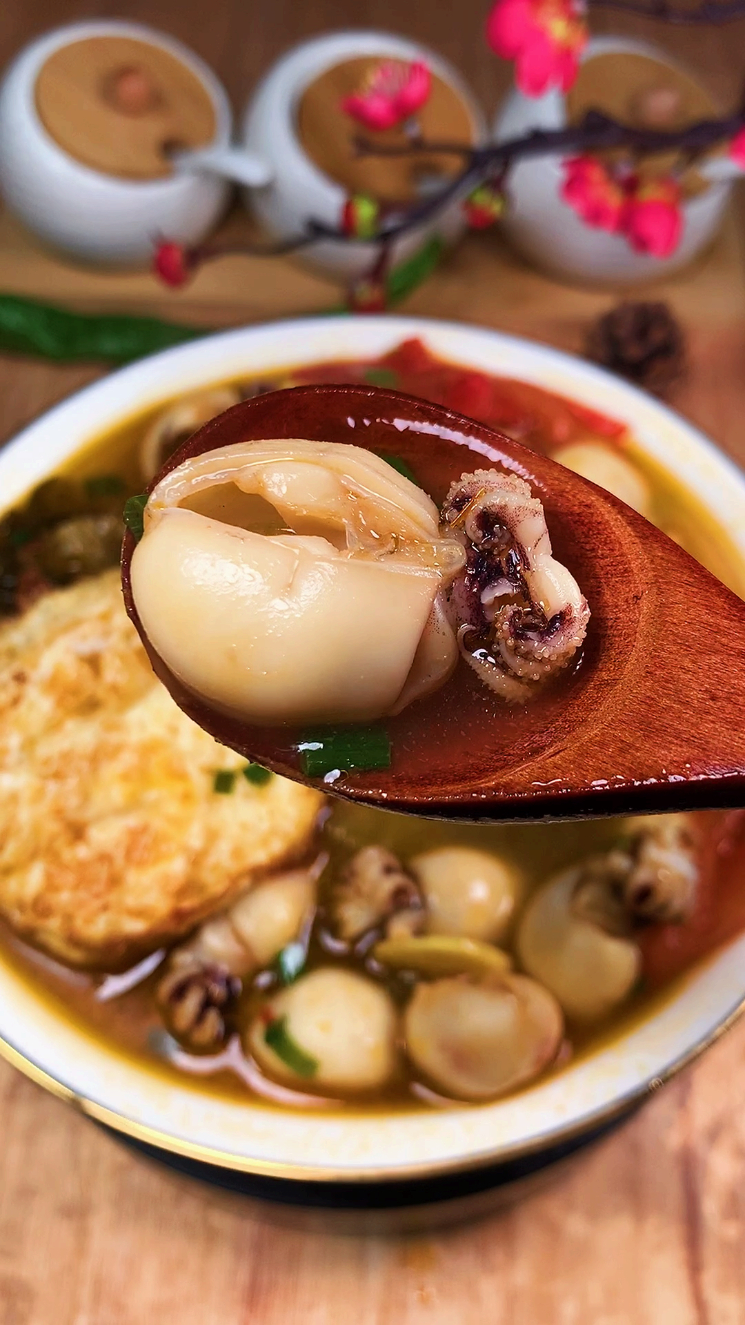 #自制美食#酸汤墨鱼蛋